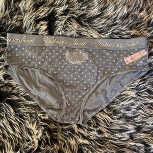Victoria's Secret Charcoal Polka Dot Hipsters